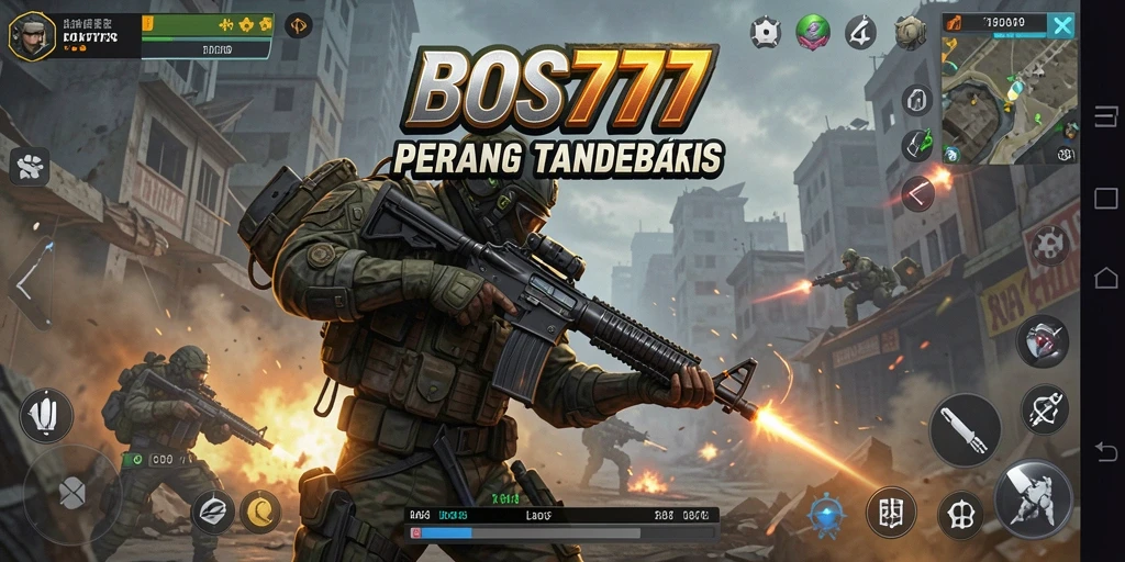Screenshot menunjukkan aksi intens dalam pertempuran TPS yang seru.