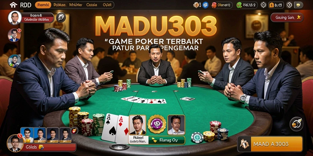Tampilan gameplay menarik dari MADU303 dalam permainan Poker.