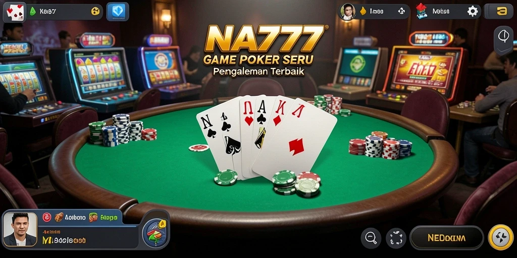 Tampilan permainan Poker yang mendebarkan di NA777.