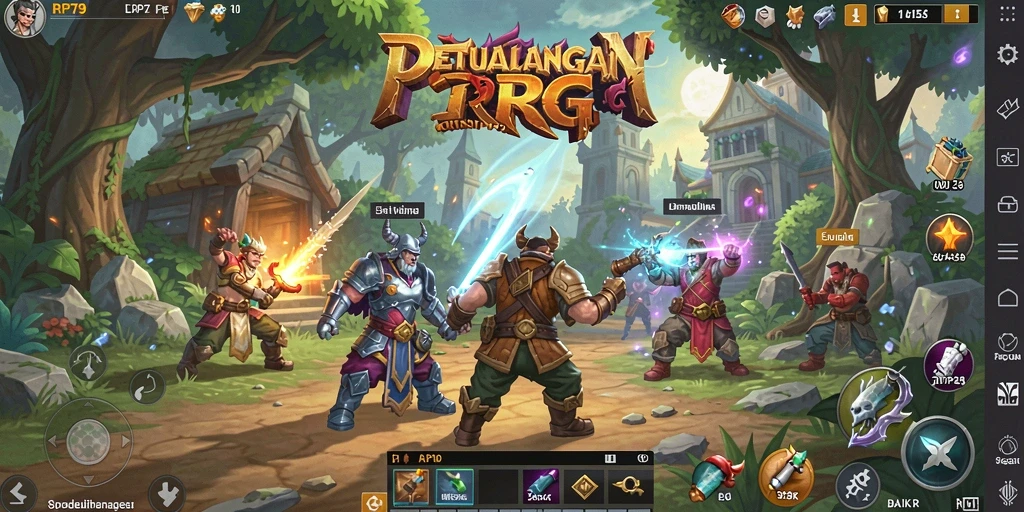 Tampilan gameplay RP79 yang menarik saat menjelajahi dungeon.