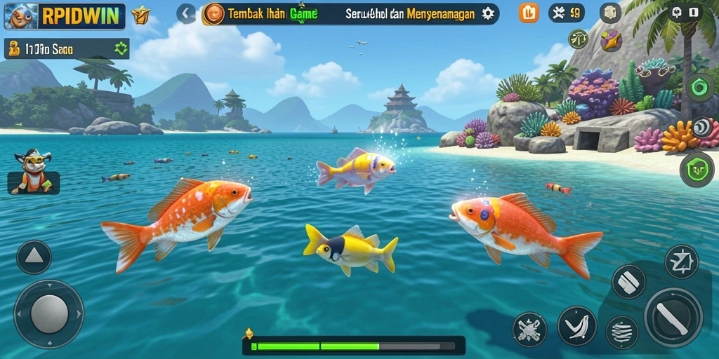 Screenshot gameplay Tembak Ikan yang seru dan menarik.
