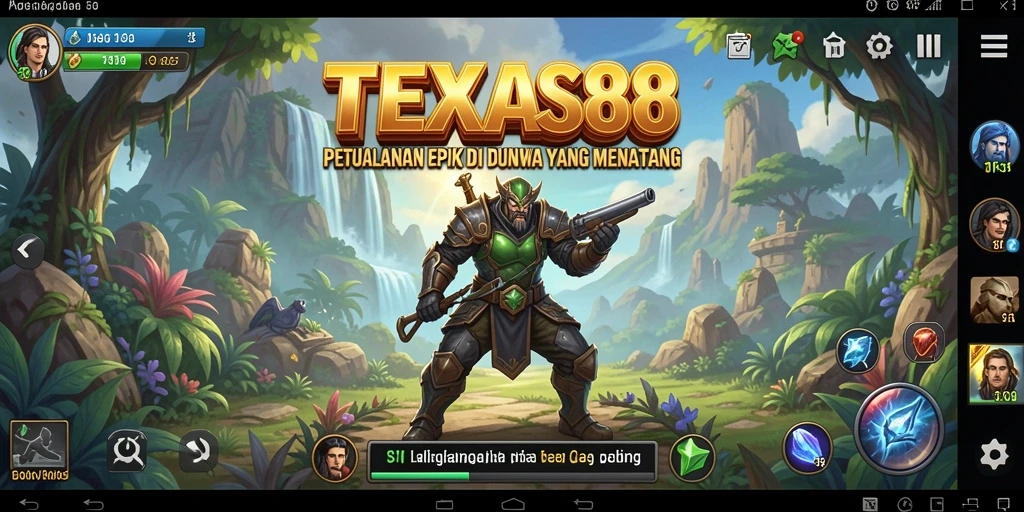Tampilan gameplay TEXAS88 yang penuh petualangan dan tantangan.