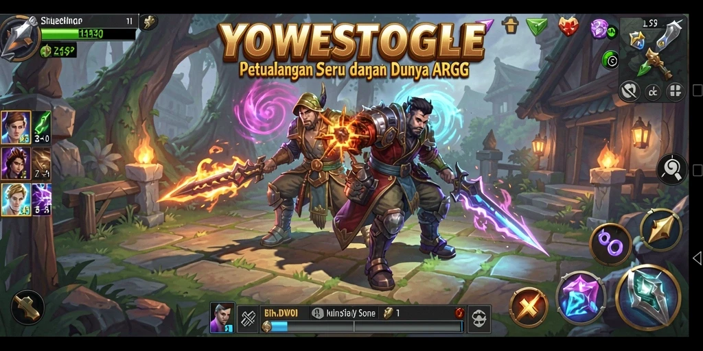 Tampilan gameplay YOWESTOGEL yang seru dengan aksi pertarungan yang dinamis.